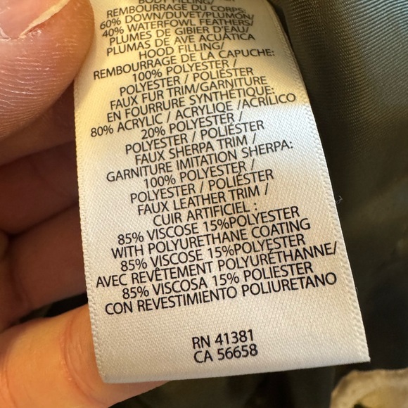 Ralph Lauren Dark/Olive Green Puffer Coat with Faux Fur Hood - Picture 6 of 6